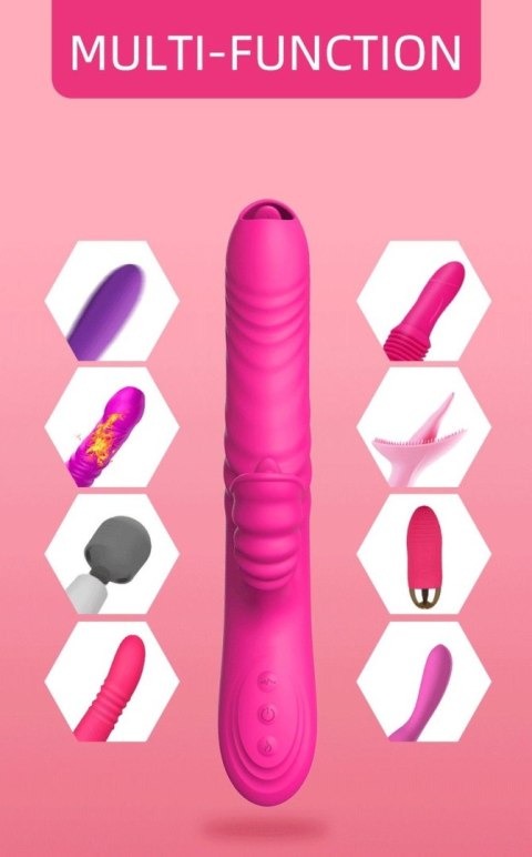 Wibrator ogrzewany z sex masażerem 20 trybów 23cm Wibrator ogrzewany z sex masażerem 20 trybów 23cm