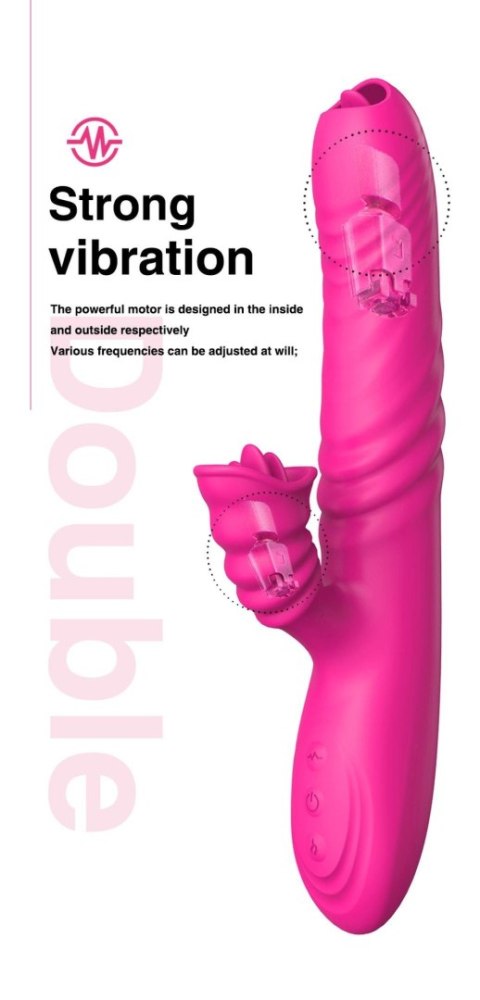 Wibrator ogrzewany z sex masażerem 20 trybów 23cm Wibrator ogrzewany z sex masażerem 20 trybów 23cm