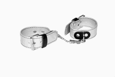 Kajdanki-WHIPS lakier, kajdanki damskie na ręce, srebrne Kajdanki-WHIPS lakier, kajdanki damskie na ręce, srebrne