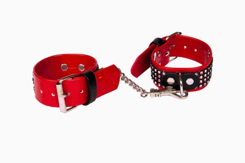 Kajdanki damskie czerwone bondage dominacja BDSM Kajdanki damskie czerwone bondage dominacja BDSM