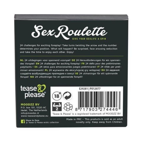 Seks Roulette Voorspel (NL-DE-EN-FR-ES-IT-PL-RU-SE-NO) Seks Roulette Voorspel (NL-DE-EN-FR-ES-IT-PL-RU-SE-NO)