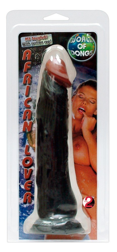 Dildo realistyczne czarne penis na przyssawce 23cm
