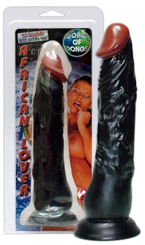 Dildo realistyczne czarne penis na przyssawce 23cm