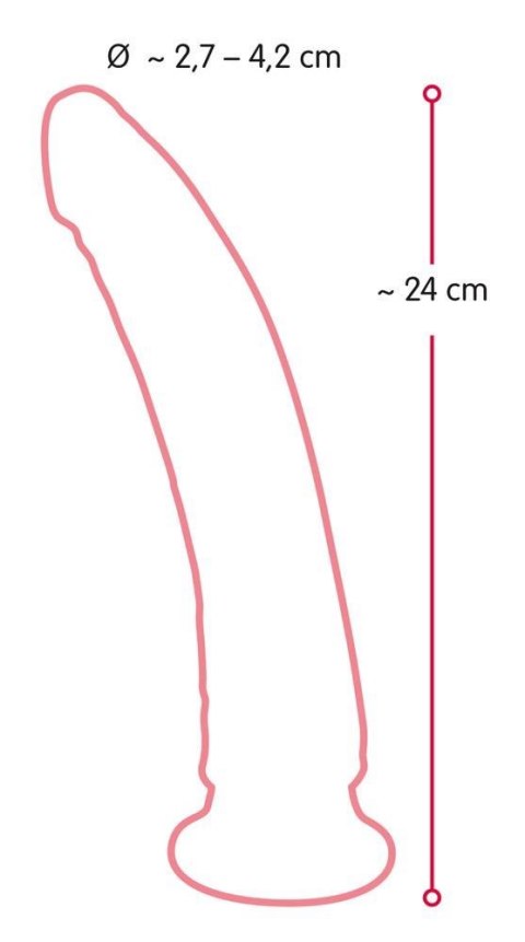 Realistyczny miękki penis dildo przyssawka 24cm