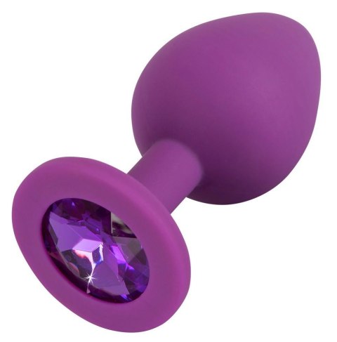 Silikonowy plug korek analny z kamyczkiem sex 7cm