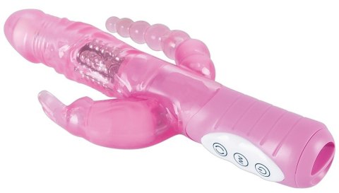Wibrator do łechtaczki cipki pupy 3 końcówki 22cm Wibrator do łechtaczki cipki pupy 3 końcówki 22cm