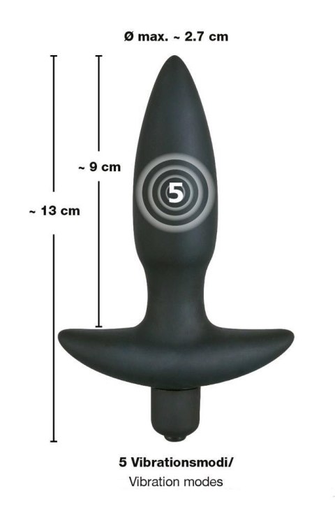 Wibrująca zatyczka analna korek plug do pupy 13cm Wibrująca zatyczka analna korek plug do pupy 13cm