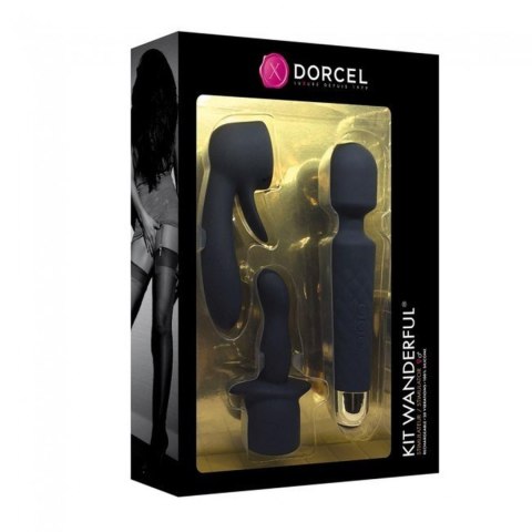 Masażer + nakładki dorcel kit wanderful 20 trybów Masażer + nakładki dorcel kit wanderful 20 trybów