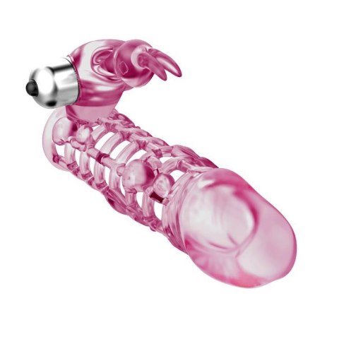 Wibrująca nakładka przedłużka penisa 10 tryb 18cm Wibrująca nakładka przedłużka penisa 10 tryb 18cm