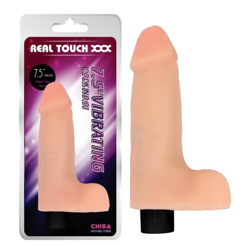 Realistyczny wibrator z jądrami penis członek 19cm Realistyczny wibrator z jądrami penis członek 19cm