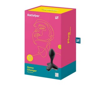 Wibrator analny gładki miękki czarny 11,5 m