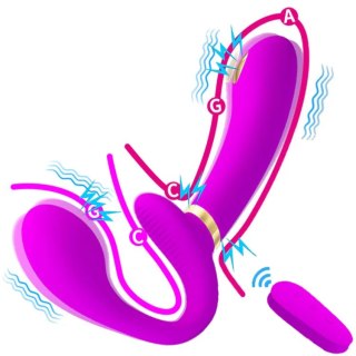Wibrator strap-on strapless elektrostymulacja 15cm