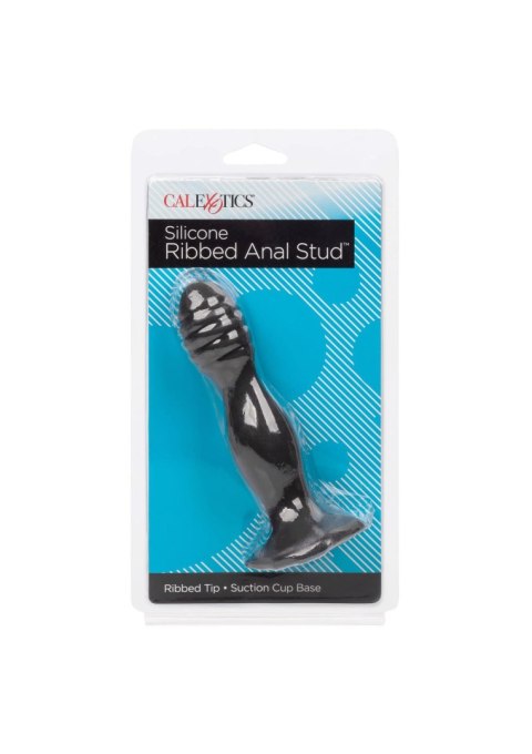 Korek analny plug żebrowany z przyssawką sex anal