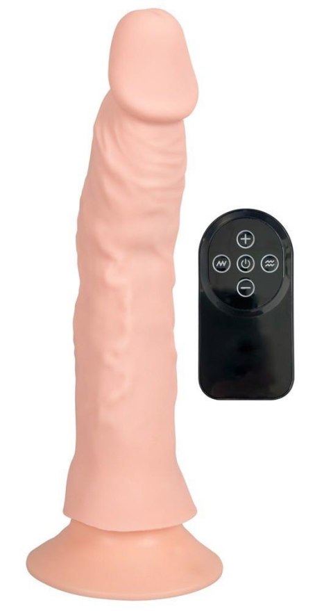 Giętkie elastyczne żylaste dildo z wibracjami 21,5