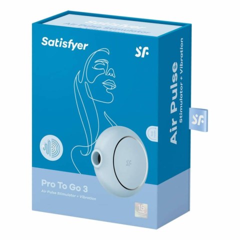Masażer powietrzny Satisfyer Pro To Go 3 niebieski Masażer powietrzny Satisfyer Pro To Go 3 niebieski