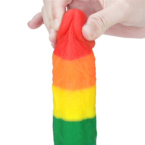 Tęczowe dildo elastyczne z przyssawką 20,5 cm Tęczowe dildo elastyczne z przyssawką 20,5 cm