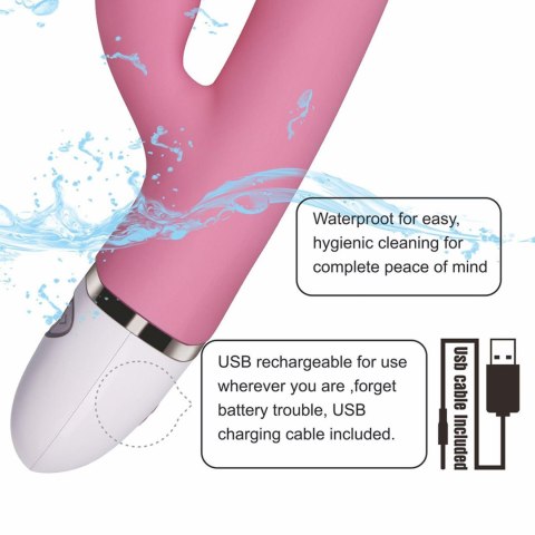 Jasnoróżowy wibrator stymulator łechtaczki 20,5 cm Jasnoróżowy wibrator stymulator łechtaczki 20,5 cm