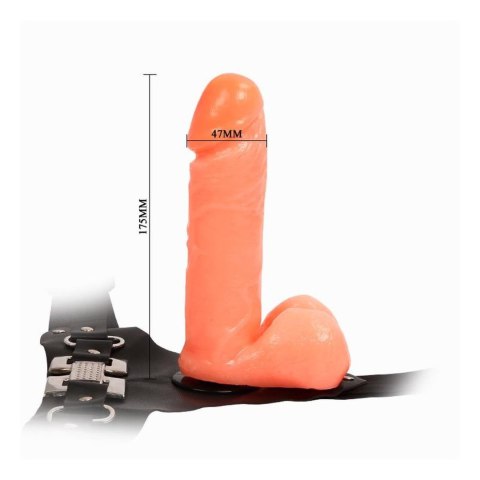 Majtki z klamrą z odczepianym gumowym dildo 17,5cm Majtki z klamrą z odczepianym gumowym dildo 17,5cm