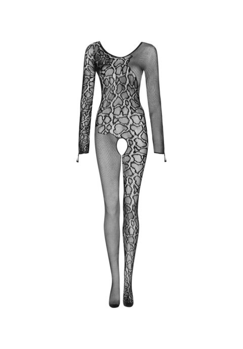 Bodystocking wężowy wzór seks otwarty krok S/M/L Bodystocking wężowy wzór seks otwarty krok S/M/L