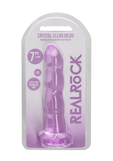 Dildo fioletowe spiralne z mocną przyssawką 18 cm Dildo fioletowe spiralne z mocną przyssawką 18 cm