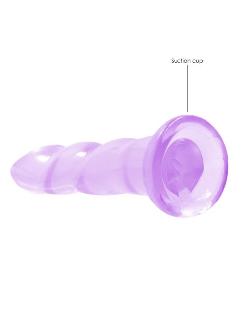 Dildo fioletowe spiralne z mocną przyssawką 18 cm Dildo fioletowe spiralne z mocną przyssawką 18 cm