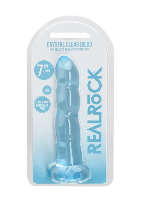 Dildo niebieskie spiralne z mocną przyssawką 18 cm Dildo niebieskie spiralne z mocną przyssawką 18 cm