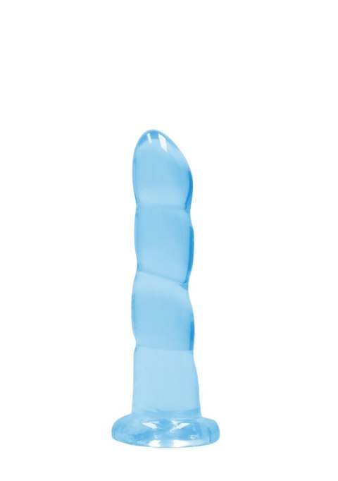 Dildo niebieskie spiralne z mocną przyssawką 18 cm Dildo niebieskie spiralne z mocną przyssawką 18 cm