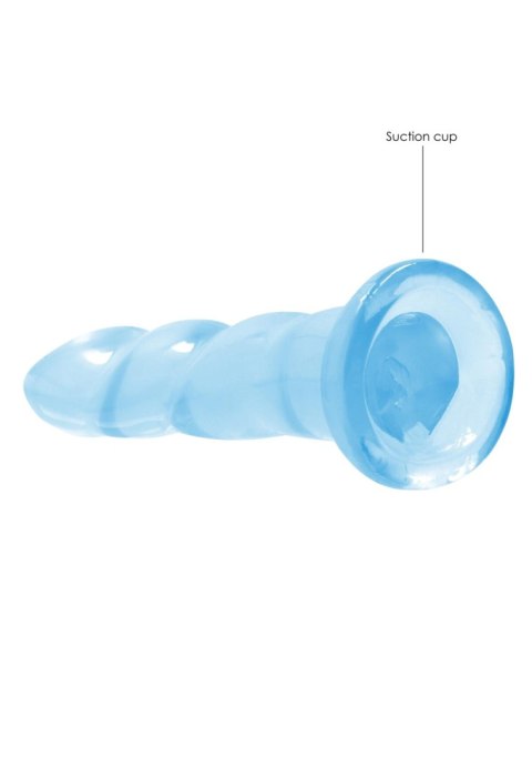 Dildo niebieskie spiralne z mocną przyssawką 18 cm Dildo niebieskie spiralne z mocną przyssawką 18 cm