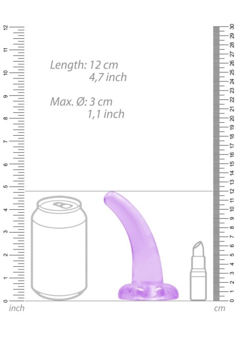 Dildo zakrzywione fiolet z mocną przyssawką 12 cm Dildo zakrzywione fiolet z mocną przyssawką 12 cm