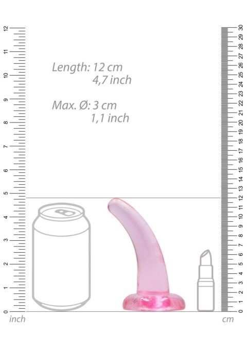 Dildo zakrzywione małe z mocną przyssawką 12 cm Dildo zakrzywione małe z mocną przyssawką 12 cm