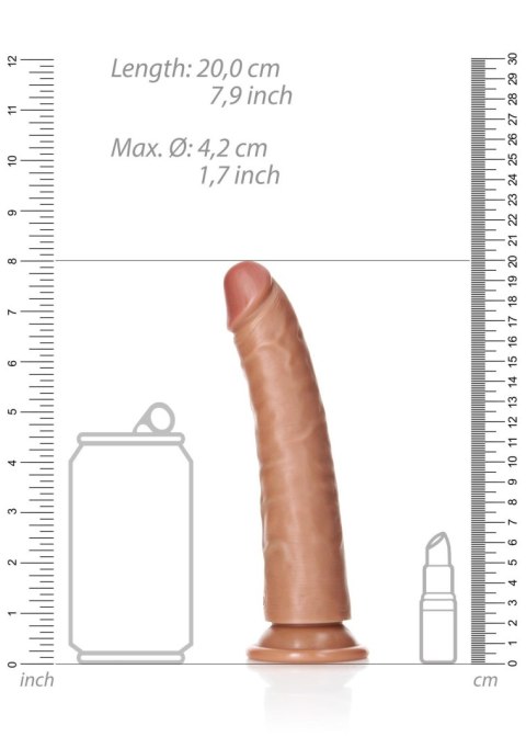 Duże realistyczne dildo z mocną przyssawką 20 cm