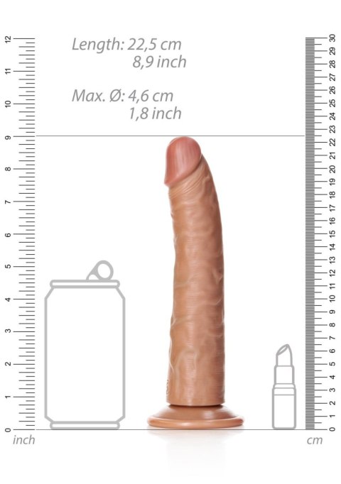 Duże realistyczne dildo z mocną przyssawką 22,5 cm