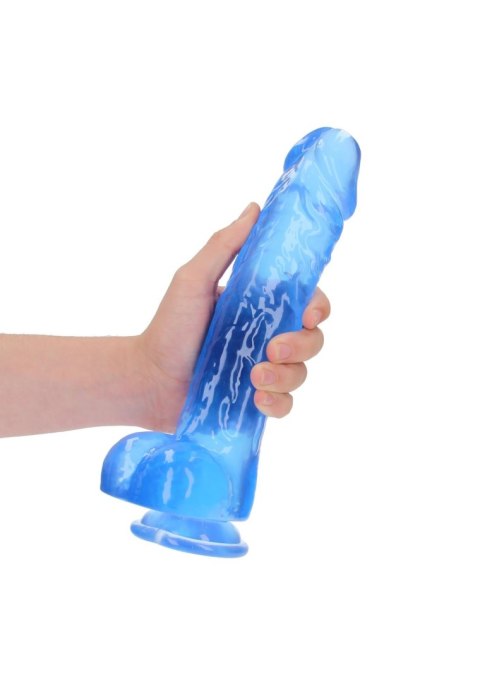 Duże żylaste dildo z przyssawką i jądrami 24 cm Duże żylaste dildo z przyssawką i jądrami 24 cm