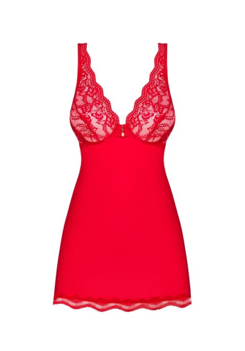 Koszulka babydoll czerwona seksi z stringami L/XL Koszulka babydoll czerwona seksi z stringami L/XL