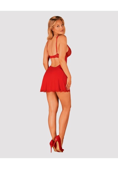 Koszulka babydoll czerwona seksi z stringami L/XL Koszulka babydoll czerwona seksi z stringami L/XL
