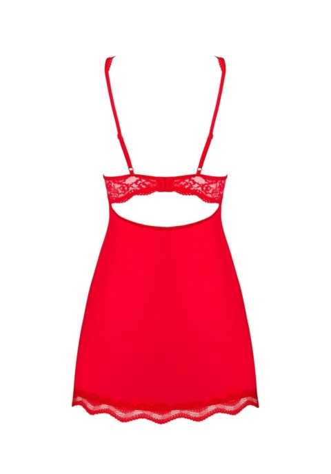 Koszulka babydoll czerwona seksi z stringami L/XL Koszulka babydoll czerwona seksi z stringami L/XL