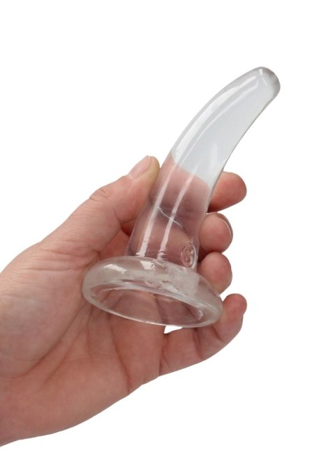 Lekko zagięte małe przezroczyste sex dildo 12 cm Lekko zagięte małe przezroczyste sex dildo 12 cm