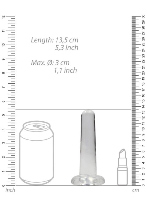 Małe gładkie przezroczyste dildo przyssawka 13,5cm Małe gładkie przezroczyste dildo przyssawka 13,5cm