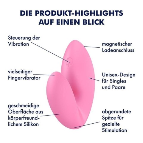 Mały wibrator na palec Satisfyer Love Riot różowy Mały wibrator na palec Satisfyer Love Riot różowy