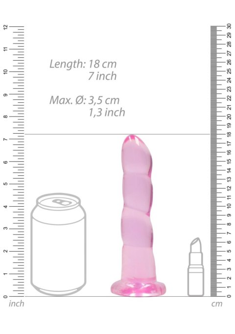 Różowe żelowe silikonowe dildo z przyssawką 18 cm Różowe żelowe silikonowe dildo z przyssawką 18 cm