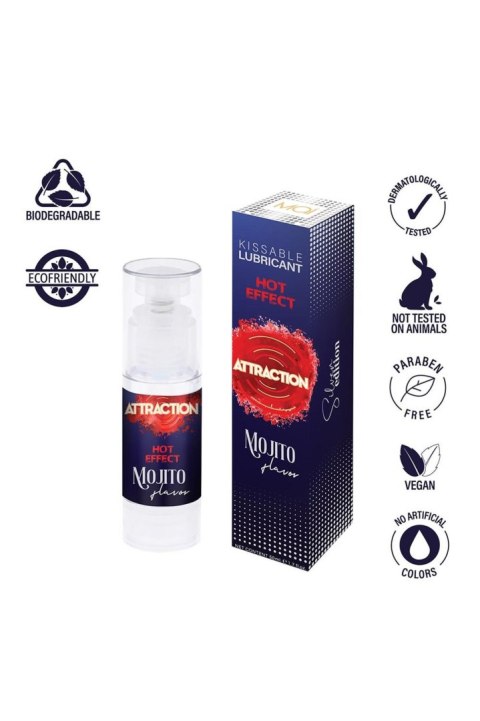 Żel jadalny do masażu Hot Kiss Smak Mojito 50ML Żel jadalny do masażu Hot Kiss Smak Mojito 50ML