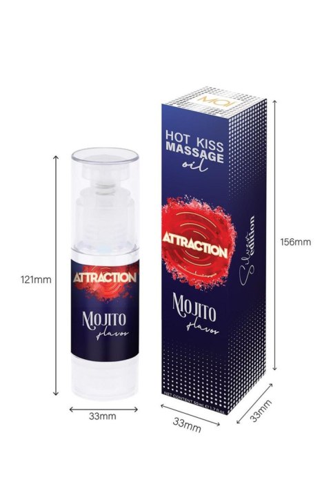 Żel jadalny do masażu Hot Kiss Smak Mojito 50ML Żel jadalny do masażu Hot Kiss Smak Mojito 50ML
