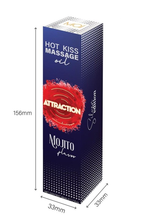 Żel jadalny do masażu Hot Kiss Smak Mojito 50ML Żel jadalny do masażu Hot Kiss Smak Mojito 50ML