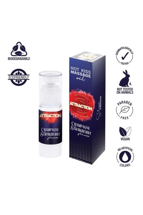 Żel jadalny do masażu Hot Kiss Smak Truskawka 50ML Żel jadalny do masażu Hot Kiss Smak Truskawka 50ML