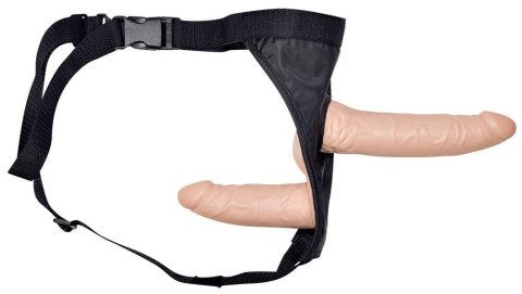 Uprząż z podwójnym dildo penisem sex lesbijski Uprząż z podwójnym dildo penisem sex lesbijski