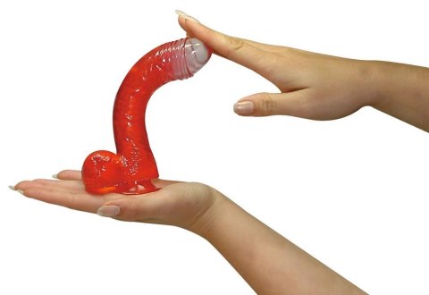 Żelowe dildo realistyczne z jądrami przyssawka 15c Żelowe dildo realistyczne z jądrami przyssawka 15c