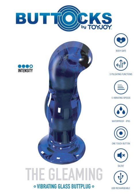 Szklany wibrujący korek analny plug 5 trybów 11 cm Szklany wibrujący korek analny plug 5 trybów 11 cm