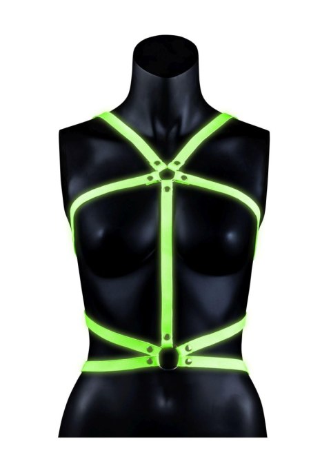 Body Harness - Glow in the Dark - Neon Green/Black - L/XL Body Harness - Glow in the Dark - Neon Green/Black - L/XL