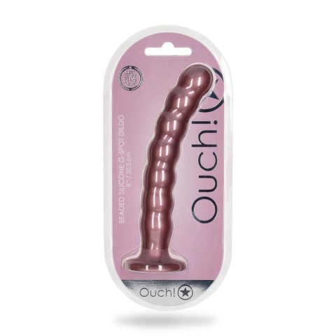 Beaded G-Spot Dildo - 8'' / 20,5 cm - Rose Gold Beaded G-Spot Dildo - 8'' / 20,5 cm - Rose Gold
