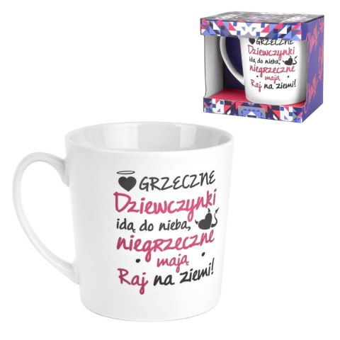 Grzeczne dziewczynki idą do nieba Kubek z napisem Grzeczne dziewczynki idą do nieba Kubek z napisem